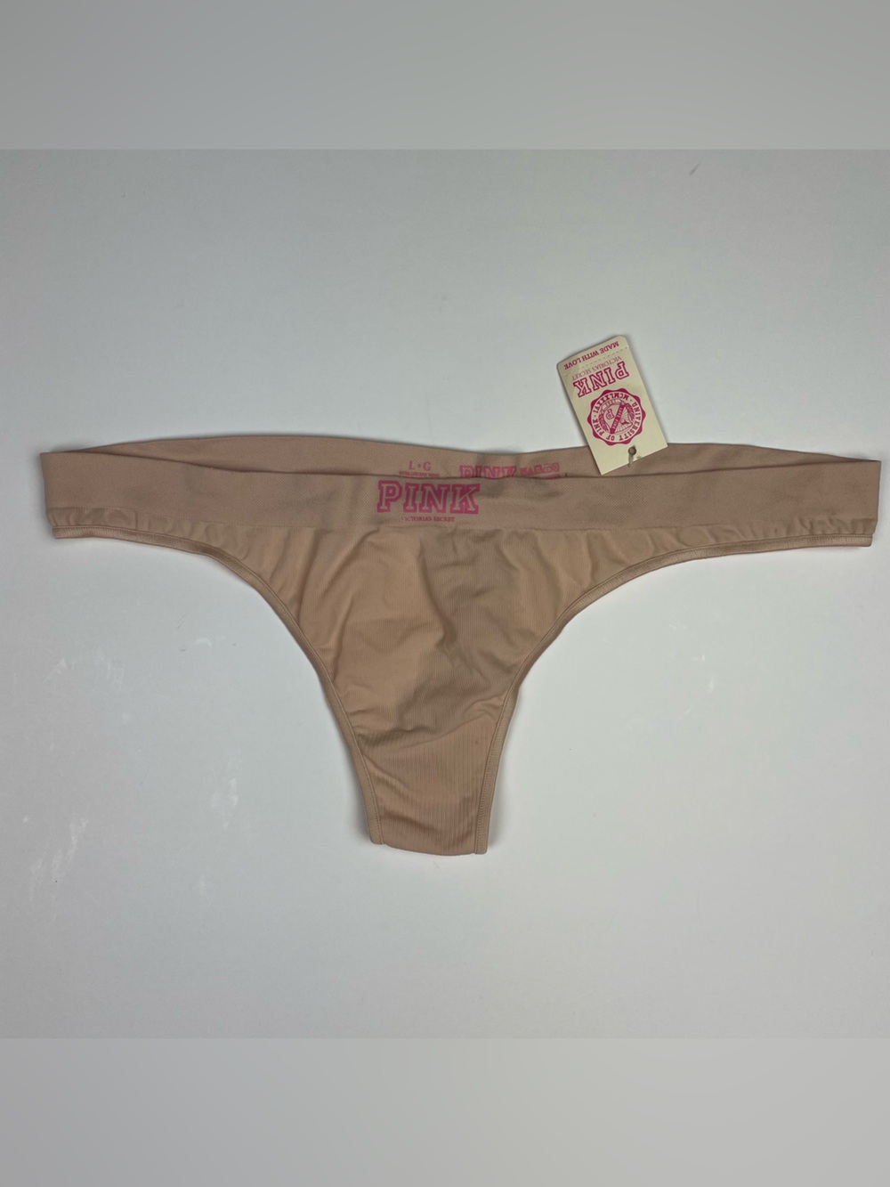NWT 2009 Victoria's Secret PINK nude low-rise thong
